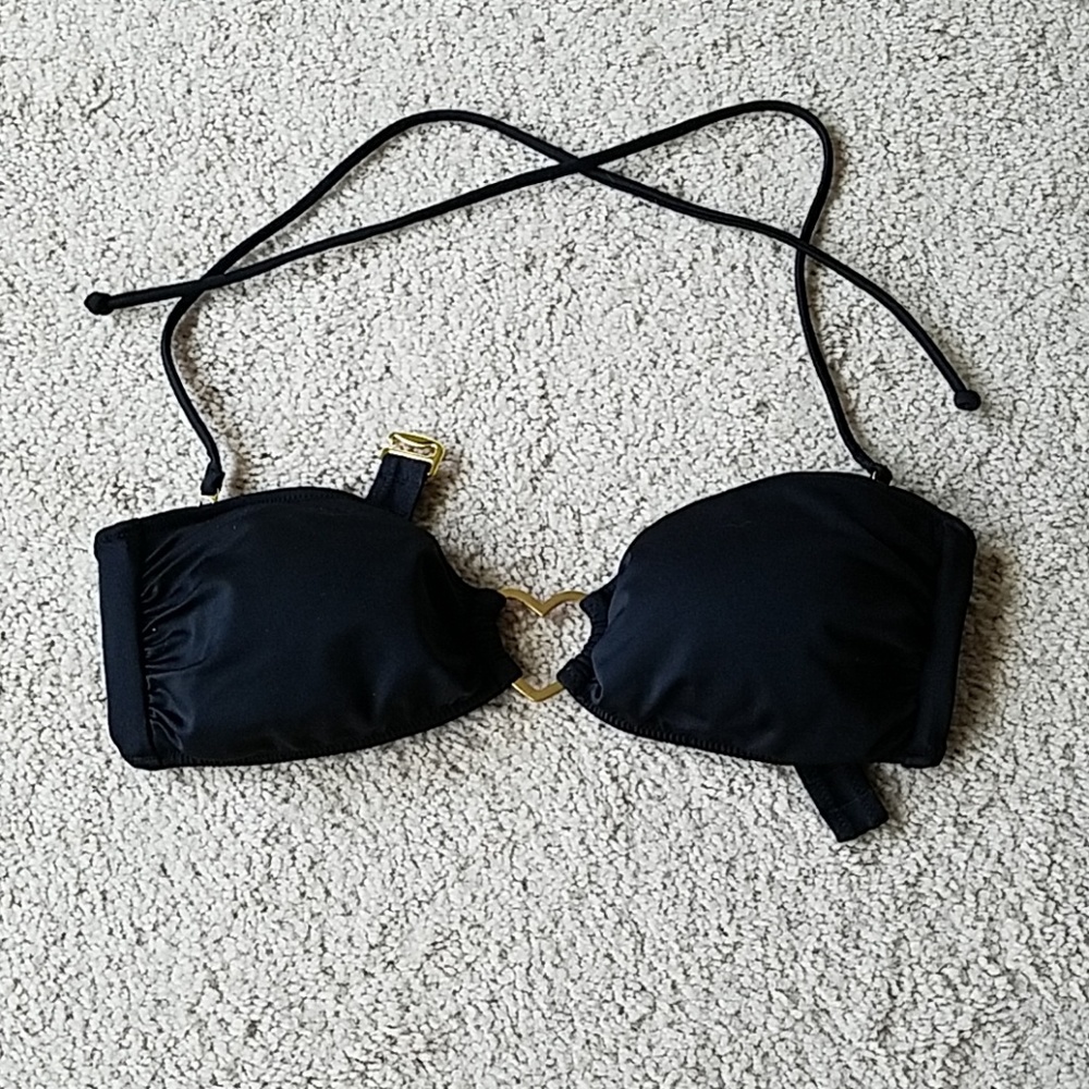 Victoria's Secret Black Bandeau Bikini Top